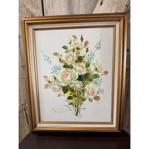 Edward 81093 Original Floral Oil Painting Professionally Stretched and Framed